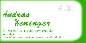 andras weninger business card
